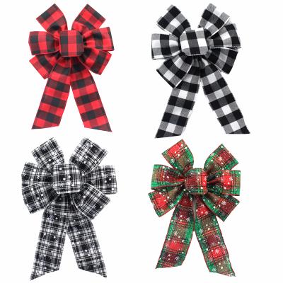 China In Stock China Wholesale Custom 2.5 Inch Width Bow Gifts Opens Wrap Large Red Cloth Hangers Decoration Christmas Ribbon Bow for sale