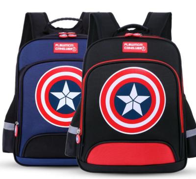 China 2019 New Arrival Style School Life Children Bag Captain American Character Cartoon School Backpack For Boys Girls for sale