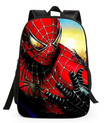 China 16 Inch Cartoon Bags Polyester School Bags Kids Bag Spiderman Backpack for sale