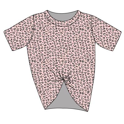 China Newborn Breathable Boutique Girl T-shirt Dress Pink Leopard Printed Kids Girl Summer 2021 Wholesale Dresses for sale