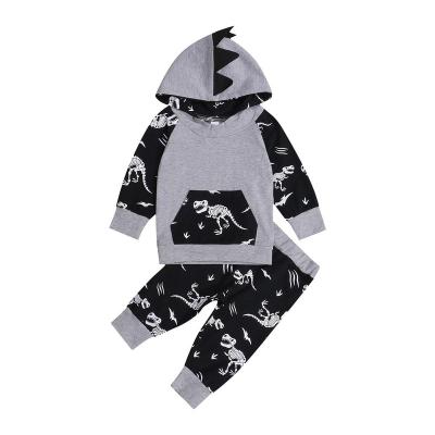 China RTS Fashion Baby Boy Casual Tracksuit Sets Dinosaur Pattern Autumn Two-Pieces Outfits Kids Sweatsuits Clothes for sale