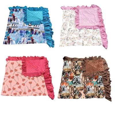 China Fashion PORTABLE Kids Blankets Multi Color Ruffles Warm Blankets Fall Winter Children Baby Soft Blankets for sale