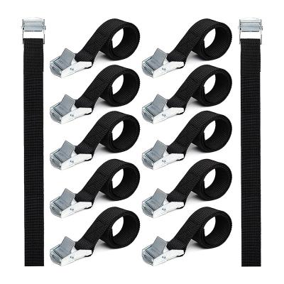 China Short Strap Strap with Retaining Lock Set - 12 Pieces of 40cm Adjustable Strap Black Tether Strap for Bicycle Luggage Packs, 250kg for sale