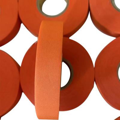 China Car Cloth Wire Harness Adhesive Wrap Velor Wiring Polyester Fleece Cotton Automotive Electronic Cloth Colorful Orange Orange for sale