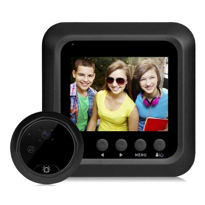 China Danmini W5 2.4 Inch Doorbell Eye Hole Video Digital Peep Door Viewer with PIR Night Vision Support 32GB TF Card 80mm*80mm*18mm for sale