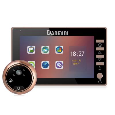 China Danmini W3 Door Camera 4.5 Inch Screen 720P 135mm*83mm*18mm Screen 720P Door Viewer Peepehole Cam Doorbell Cam Video Electronic Video Viewer for sale