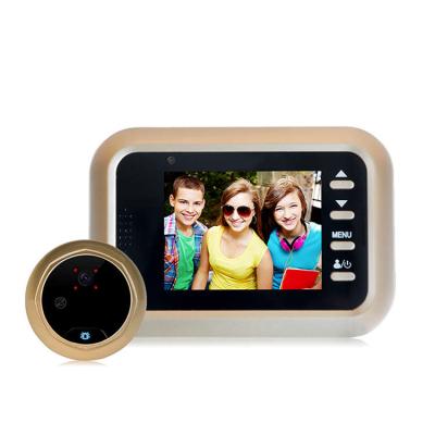 China W8 Video Disc Function Door Bell Viewer Doorbell Viewer Intercom Modern Zinc Alloy Material Wired Camera Eye Video Door Phone For Home for sale