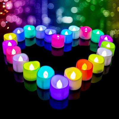 China Homemory Flameless Color Changing Tea Lights Battery Operated Candles, Battery Tea Lights Candles for Home, Wedding, for sale