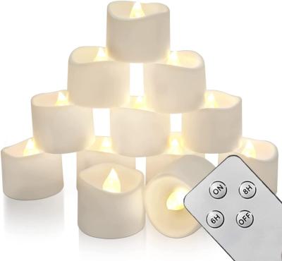 China Homemory LED Flameless Tea Light Flameless Candles with Remote and Timer, Realistic Flickering Tea Lights for Home, Wedding, for sale