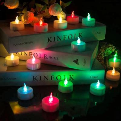 China Homemory Flameless Battery Operated Soft Color Changing LED Tea Lights, Electric Flameless Multi Color LED Candle for Christmas and Party for sale