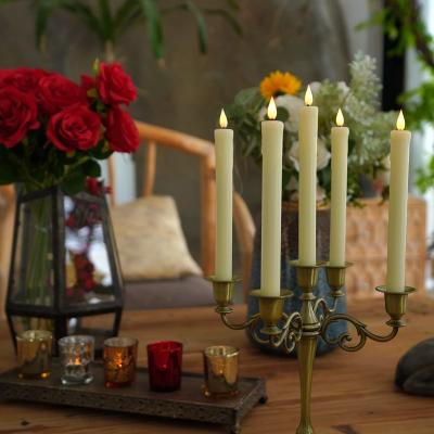 China Homemory Real Home LED Wax Candle Flameless Flickering Lights with Remote and Timer, Window Ivory Battery Operated Candle for sale