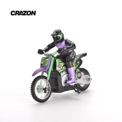 China Friction Toy Crazon 2*1.5V AA 2.4G Scale 1:18 Climbing Racing RC Motorcycle RC Motorcycle Bike Kids Model Toys for sale