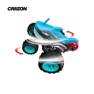 China Crazon Factory Design RC Model Five Wheeled Remote Shark Stunt Vehicle Cars Toys Stop 360 Degree for sale