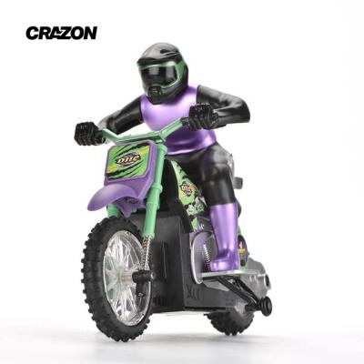 China Friction Toy Crazon 2*1.5V AA 2.4G Scale 1:18 RC Motorcycle Bike for sale