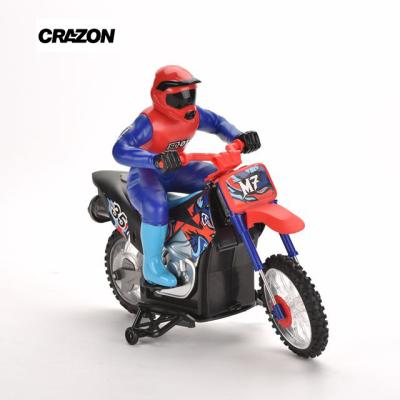 China 1:10 Scale Toy High Quality 2.4g Friction Smoking Motorcycle Sliding Cool Red Motorcycle for sale