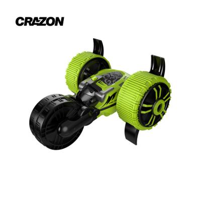 China High Quality Crazon New Arrival RC Model 180 Spin on Water Stunt Amphibious Car and Ground 2.4G Tricycle for sale