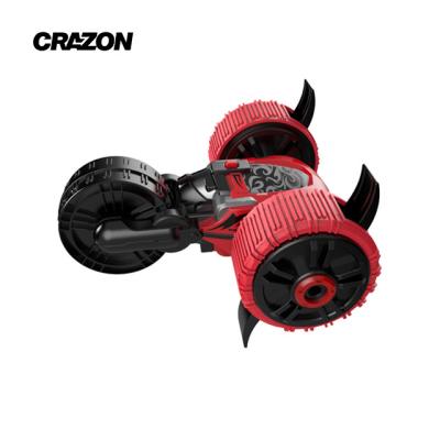 China RC Model Crazon Proper Price Good Quality 2.4G 180 Rotation On Water And Land Tricycle Stunt Amphibious Rc Car for sale