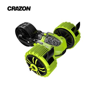 China Radio Control RC Model Crazon Toys 2.4g Amphibian Land Plastic Electric Amphibious Tricycle Water Stunt Car for sale