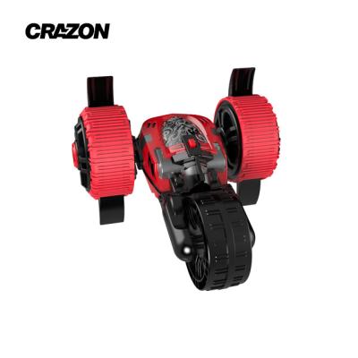 China Crazon New 2.4g RC Model Water Land 180 Rotation On Water And Land Double Sided Amphibious Tricycle Stunt Car for sale