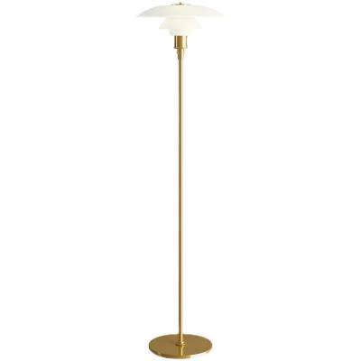 China Nordic minimalist simple sofa floor lamp personality decorative designer white glass LED for bedroom study hotel for sale