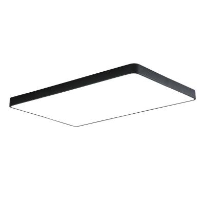 China Nordic modern black dimmable ultra-thin rectangular led ceiling light for sale