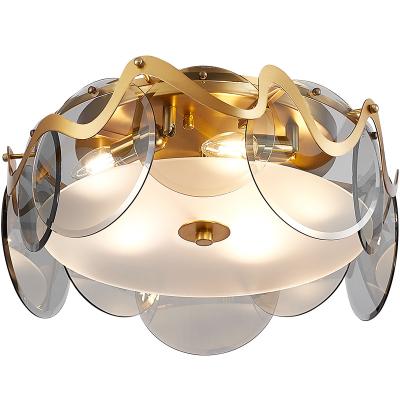 China Creative personalized fashion ceiling lamp bedroom light modern minimalist luxury glass chandelier postmodern designer for sale