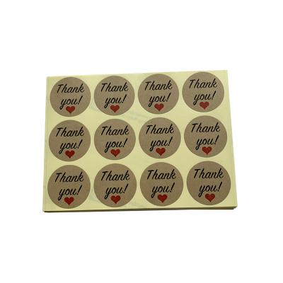 China Fancy Adhesive Shipping Fee Only Brown Kraft Paper Sticker Labels Sealing Craft Wedding Decor Letters Card Gifts for sale