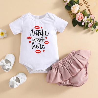 China Spandex / Cotton OEM Custom Make Summer Infants Romper Set Valentine's Day Baby Clothes for sale