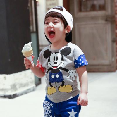 China Spandex/Cotton Factory Kids Boy Summer Cartoon T-shirt Baby Cotton Tops for sale