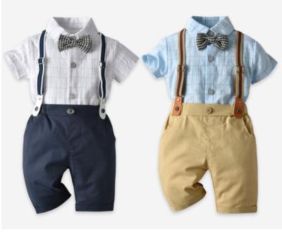 China New 2021 Overall High Quality Baby Kids Boy Party Spandex/Cotton Birthday Summer 2pcs Clothes Set From China Manufacturer for sale