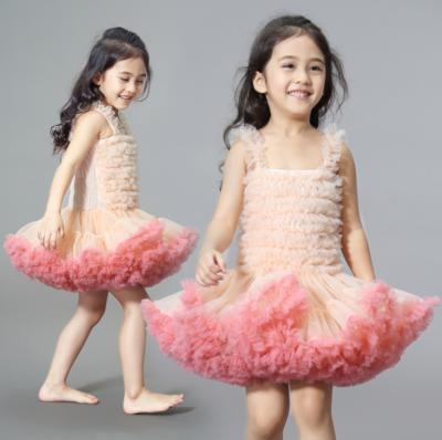 China Spandex/Cotton 2021 Summer Girl Princess Dress Suspender Tutu Dress Kids Birthday Mesh Skirt Hot Kids Skirt for sale