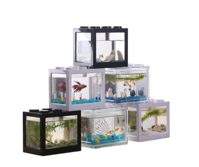 China Wholesale Plastic Mini Plastic Pet Home Fish Tank Acrylic Desktop Aquarium for sale