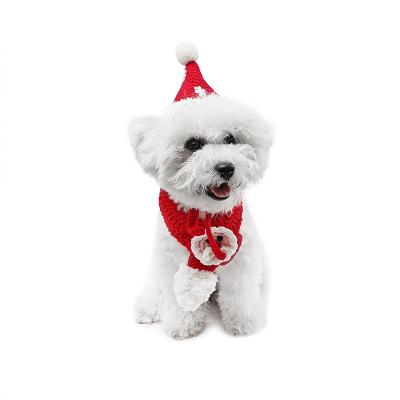 China Hot Selling Luxury DETACHED Christmas Dog Collar Christmas Hat Costume Pet Collars for sale