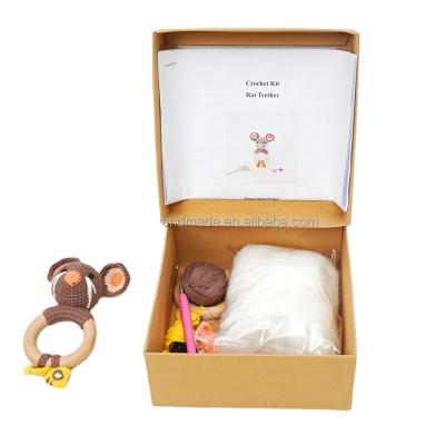 China China Easy Wiggle Knitting Mouse Crochet Kit DIY Amigurumi Rat Doll Handmade Crochet Kit Baby Gift for sale