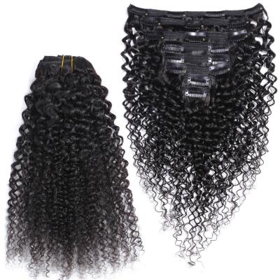 China Uniky Hot Sale 100% Straight Human Clip In Hair Extensions For Black Women Full Head 7pcs or 8pcs or 10pcs for sale