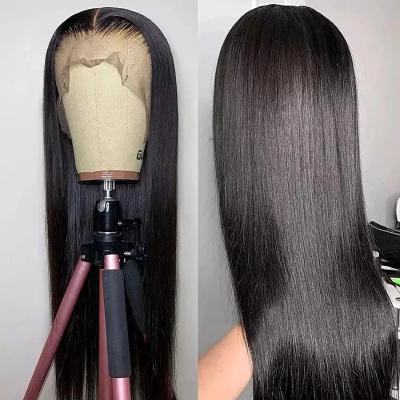 China Straight cheap wig with 150% density t part wig, Brazilian remy human hair 100 t part wig, 13x4x1 t lace part lace frontal wig for sale