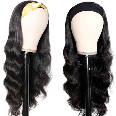 China Uniky Water Wave Wholesale Price And Raw Hair Band Wigs Hair Wig With Headband, Headband Wigs For Black Women for sale