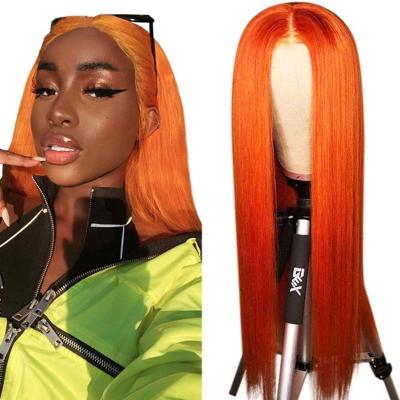 China Straight Uniky Pre Plucked 613 Brown Blonde Red Pink Orange Color Lace Front Wig for sale