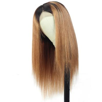 China Uniky Brazilian Straight Quantity Style 1B 27 Color ombre Silky Straight Wigs, Lace Front Straight Wigs for sale