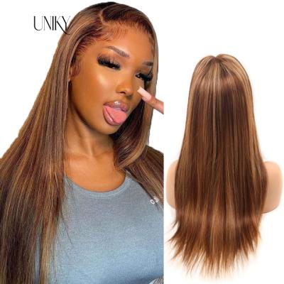 China Factory Custom Yaki Uniky Curly Straight 30 Inches Blonde Highlight Mixed Curly Lace Hair Front Wigs For Women for sale