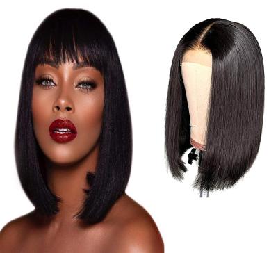 China Uniky Straight Short Bob Wigs Human Hair Lace Front Bob Wigs Lace Front Peruvian Human Hair Wigs With Closure Bob Wigs for sale