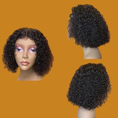 China Hot Selling Lace Bob Wig Cheap Wavy, Brazilian Lace Front Wig, 10-12 Inch Remy Hair 100% Real Virgin Hair Water Wave Uniky Wig for sale