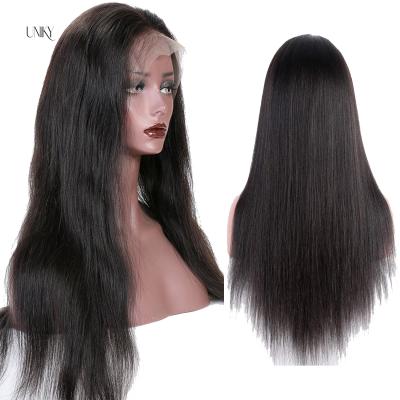 China Mink Brazilian Virgin Human Hair HD Raw Lace Front Wig Pre Plucked Body Wave Uniky Straight Hair 360 Full Lace Frontal Wig Transparent for sale