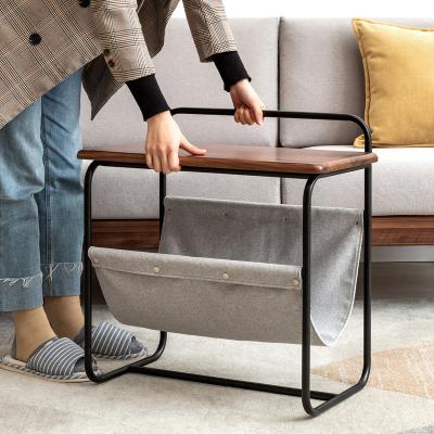 China Gold Adjustable Multifunctional Portable Modern Black View Table Corner Nightstand Bedroom Solid Wood (Other) Wrought Iron Console Table for sale