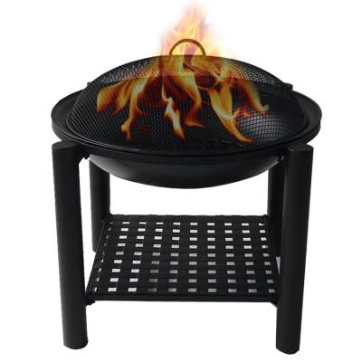 China Stocked Popular Promotion Rack Fire Pit With Log Store for sale