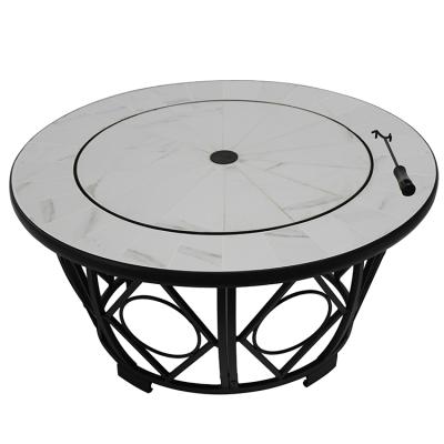 China Stocked Ceramic Garden 3-in-1 Muli-Function Fire Pit Table for sale