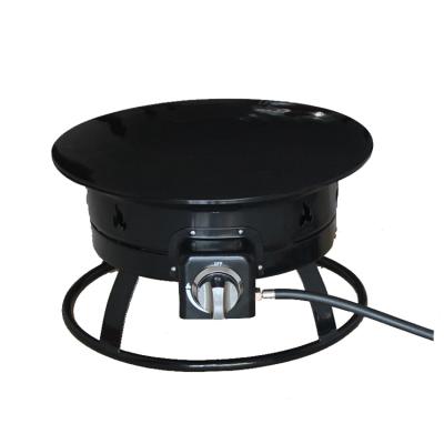 China Design Portable 19inch Wave Gas Stocked Camping Fire Pit With Lava Stone for sale