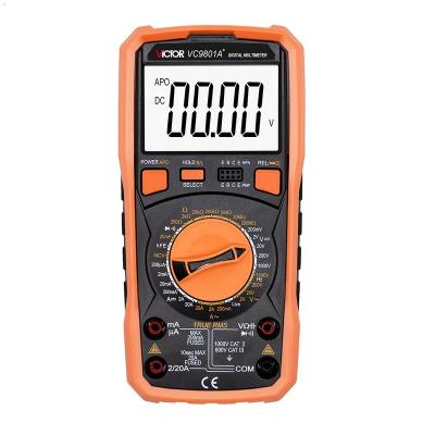 China VICTOR 9801A+ Handheld Digital Multimeter Range Multimeter With Voltage Capability Current Frequency 9801A+ for sale