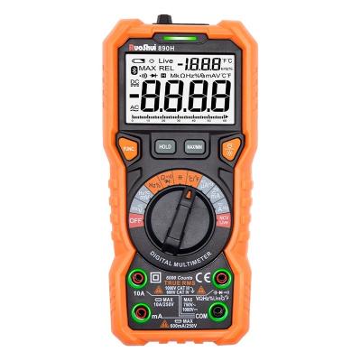 China RuoShui 890H Multimeter YES High Accuracy 6000 Counts Range True Smart Auto RMS NCV Tester Anti-burning Universal Multimeters for sale