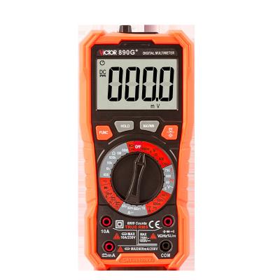 China VICTOR 890G+ 6000 Counts LCD Display True RMS Digital Manual Professional Multimeter Range AC 10A DC 1000V Meter 59 *36mm for sale